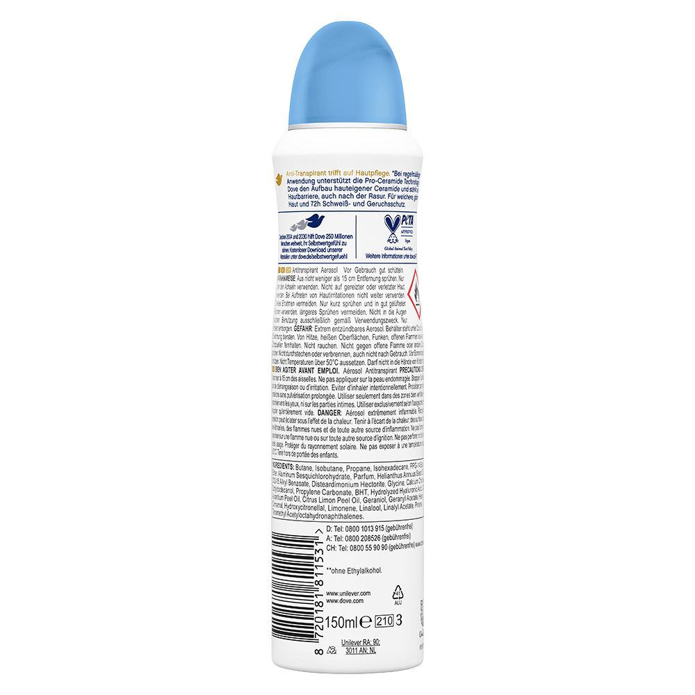Bild: Dove Deo Spray Advanced Care Baumwoll- und Meeresmineralienduft 