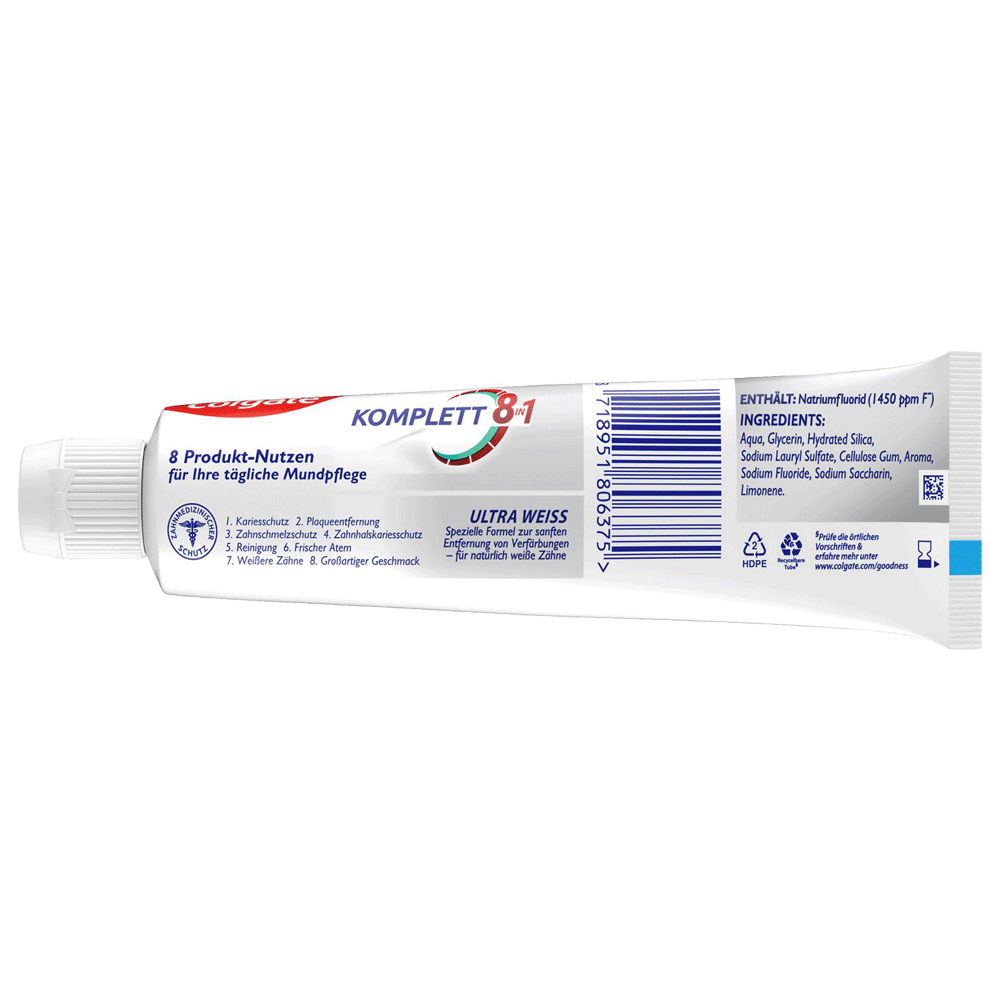 Bild: Colgate Komplett 8In1 Ultra Weiß Zahnpasta