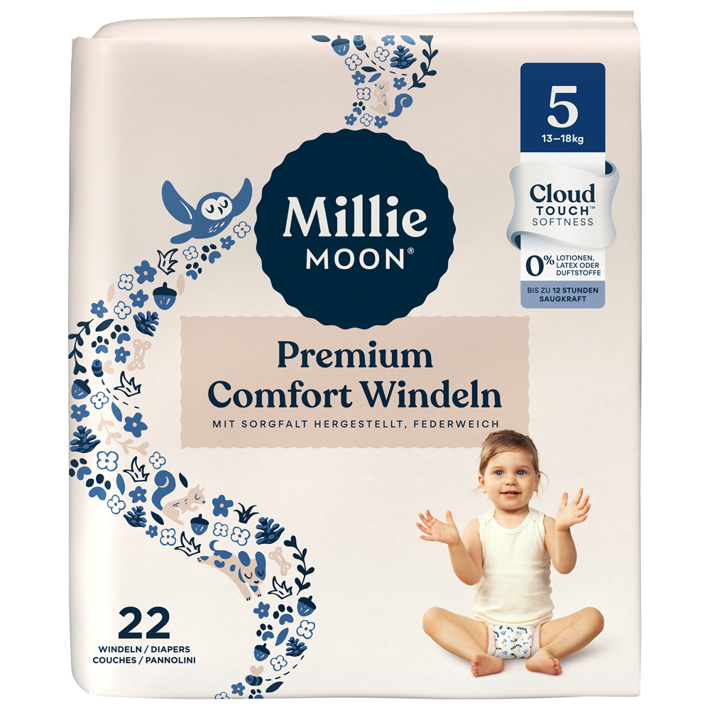 Bild: Millie Moon Premium Comfort Windeln Größe 5, 13 - 18kg 