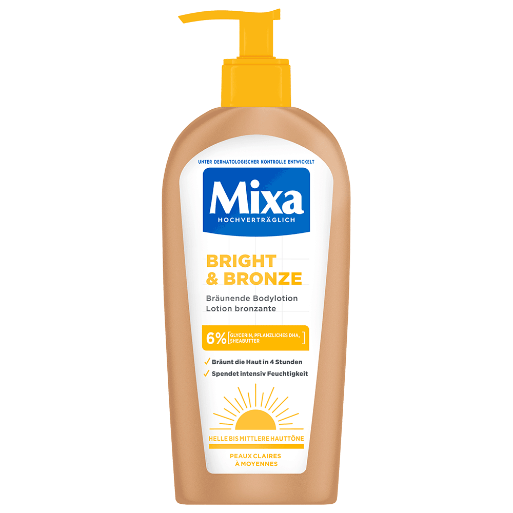 Bild: Mixa Bright & Bronze Selbstbräunende Bodylotion 