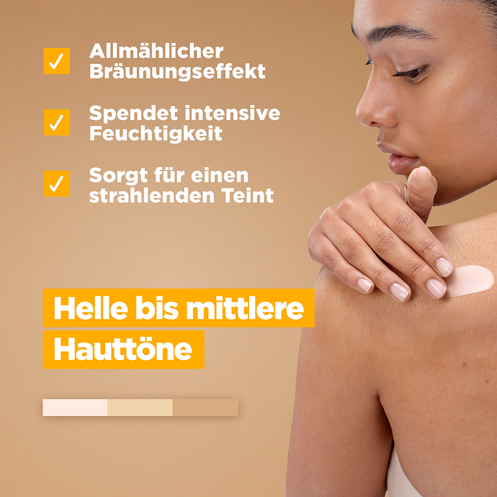 Bild: Mixa Bright & Bronze Selbstbräunende Bodylotion 