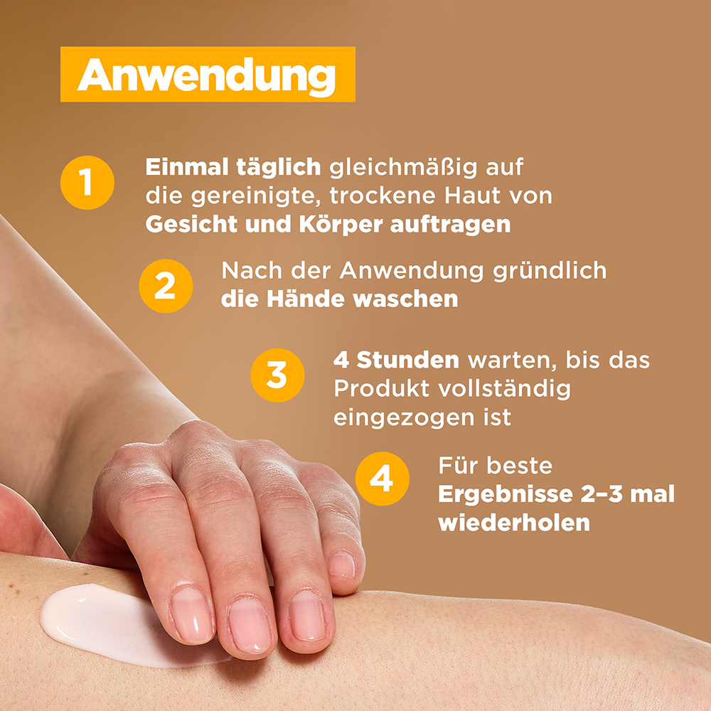 Bild: Mixa Bright & Bronze Selbstbräunende Bodylotion 