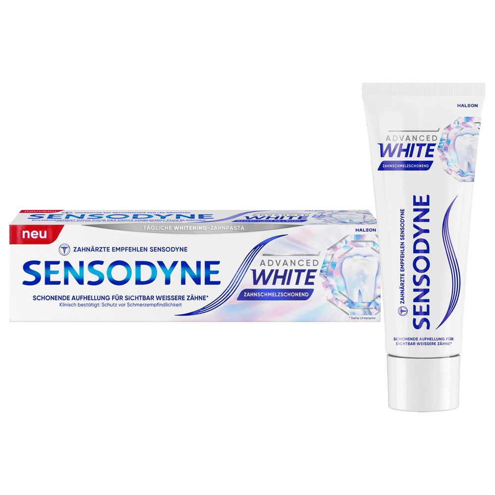 Bild: SENSODYNE Aufhellende Zahnpasta Advanced White 