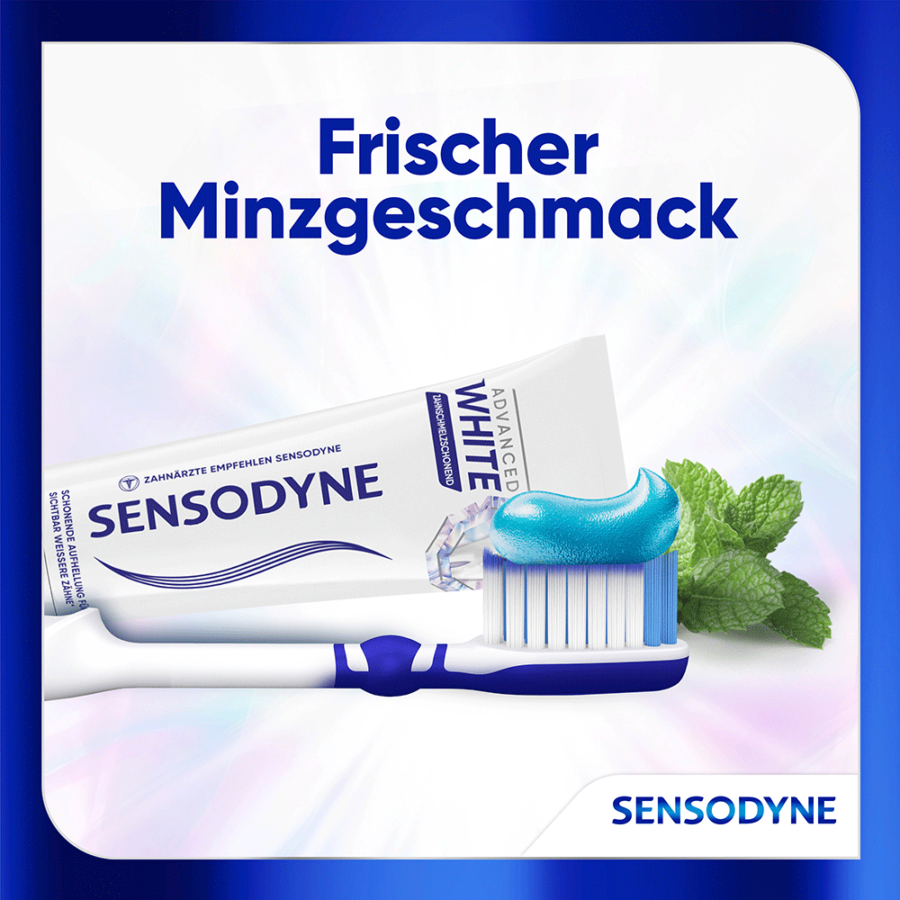 Bild: SENSODYNE Aufhellende Zahnpasta Advanced White 