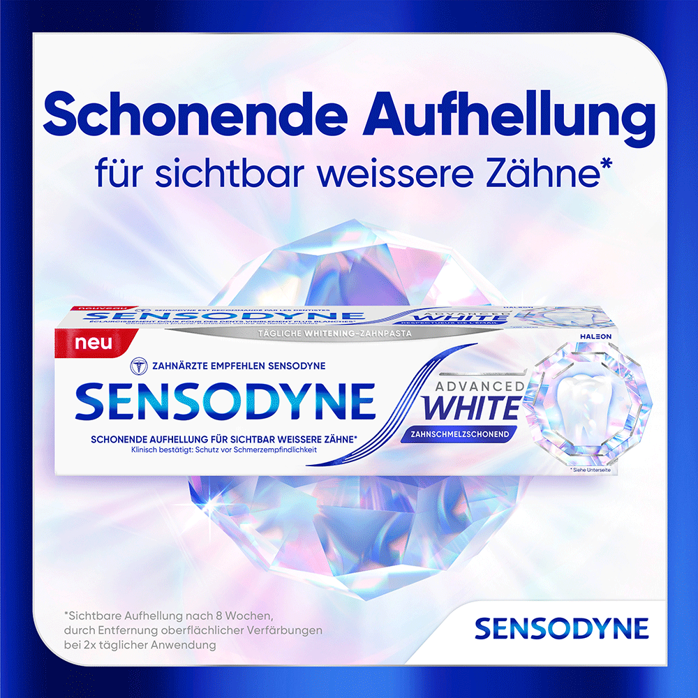 Bild: SENSODYNE Aufhellende Zahnpasta Advanced White 