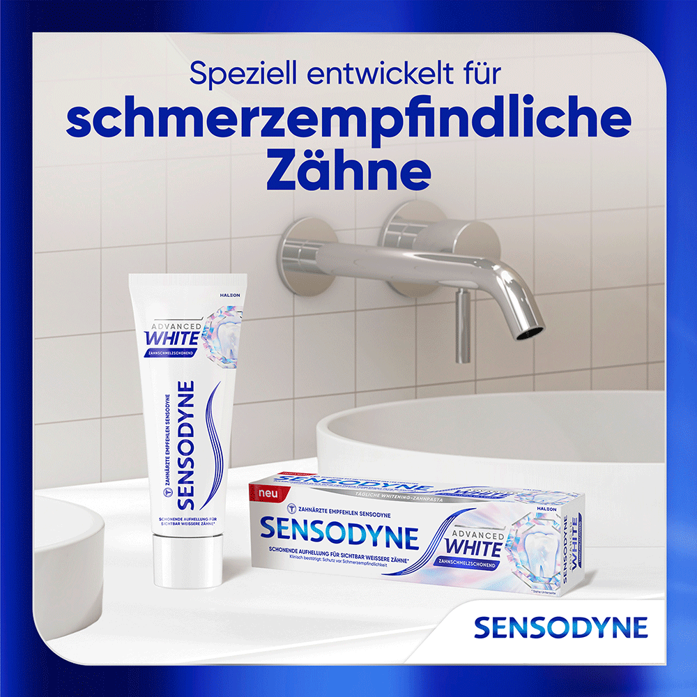 Bild: SENSODYNE Aufhellende Zahnpasta Advanced White 