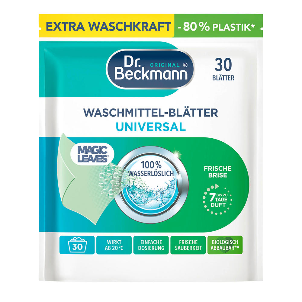 Bild: Dr. Beckmann Magic Leaves Waschmittel Blätter Universal 