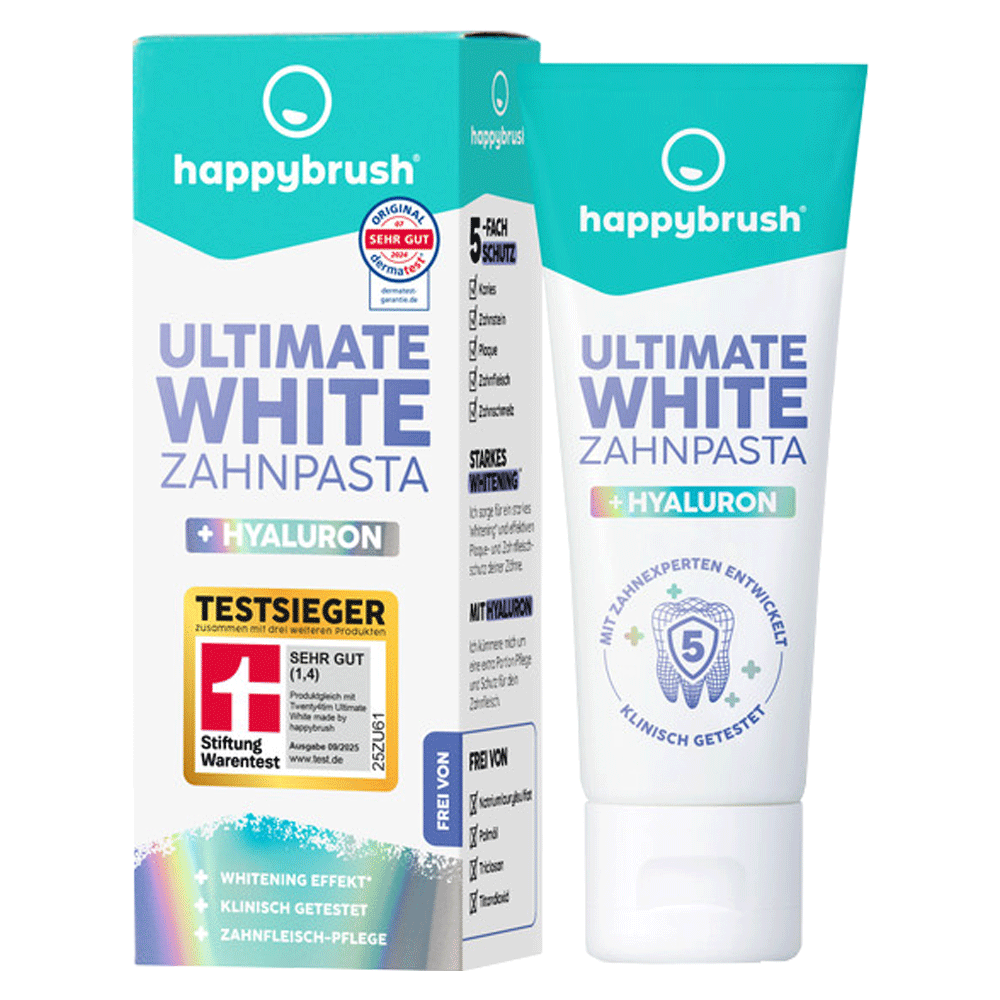 Bild: happybrush Zahnpasta Ultimate White 