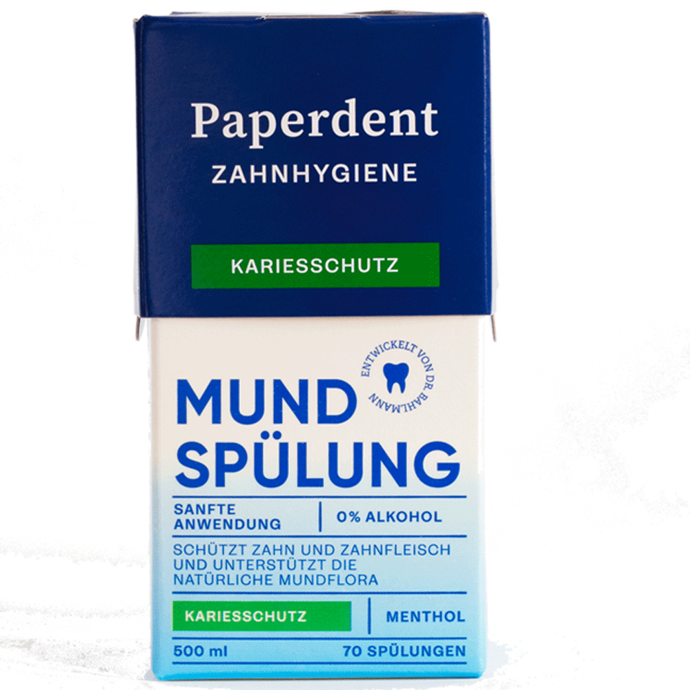 Bild: Paperdent Mundspülung Kariesschutz 