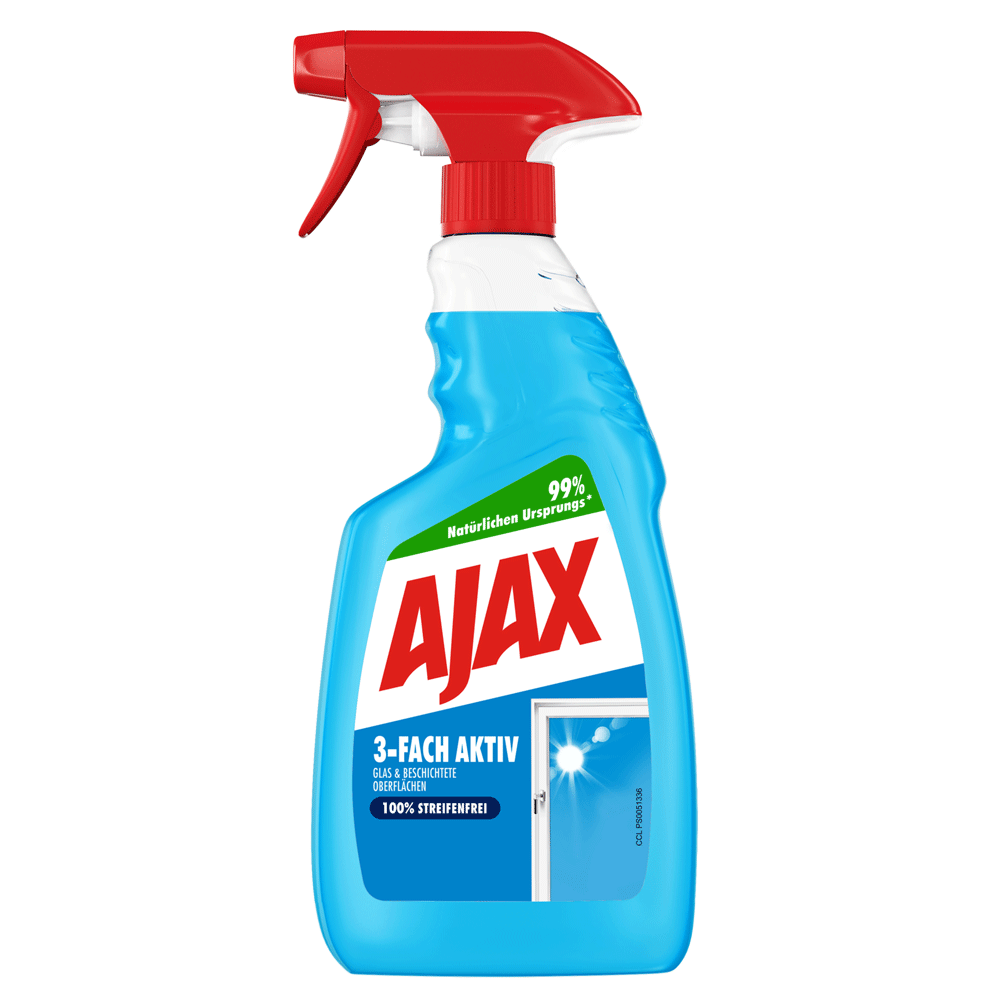 Bild: Ajax Galsreiniger 3-Fach Aktiv - praktische Sprühflasche, 100% streifenfrei 
