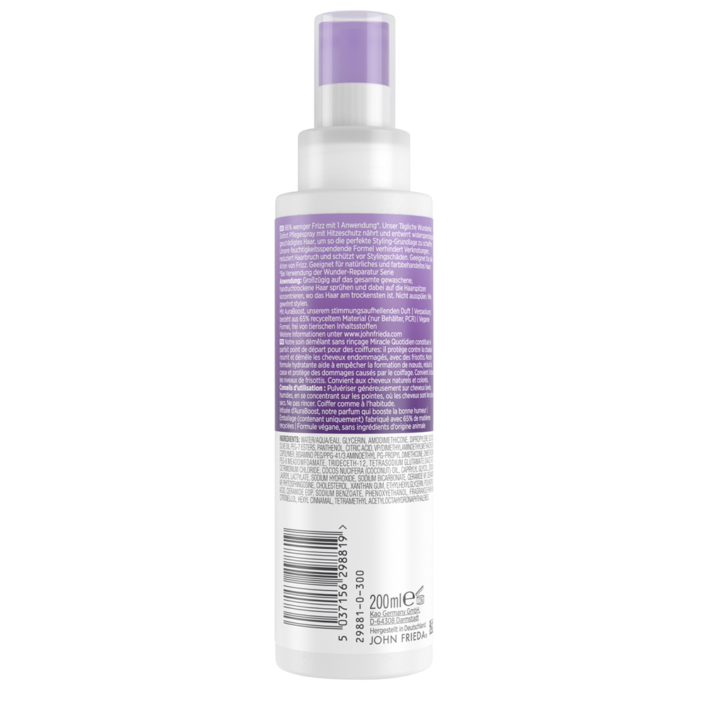 Bild: JOHN FRIEDA FRIZZ EASE Tägliche Wunderkur Sofort Pflegespray 