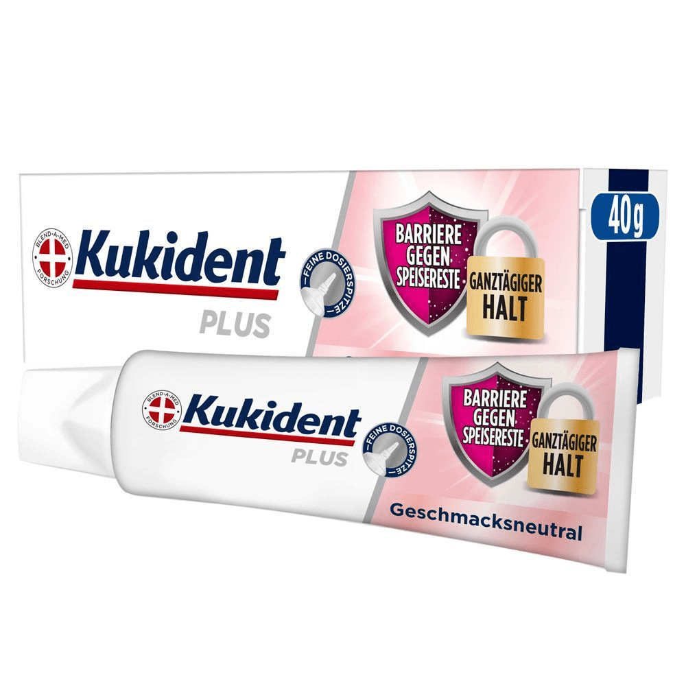 Bild: Kukident Plus Barriere Gegen Speisereste Haftcreme 