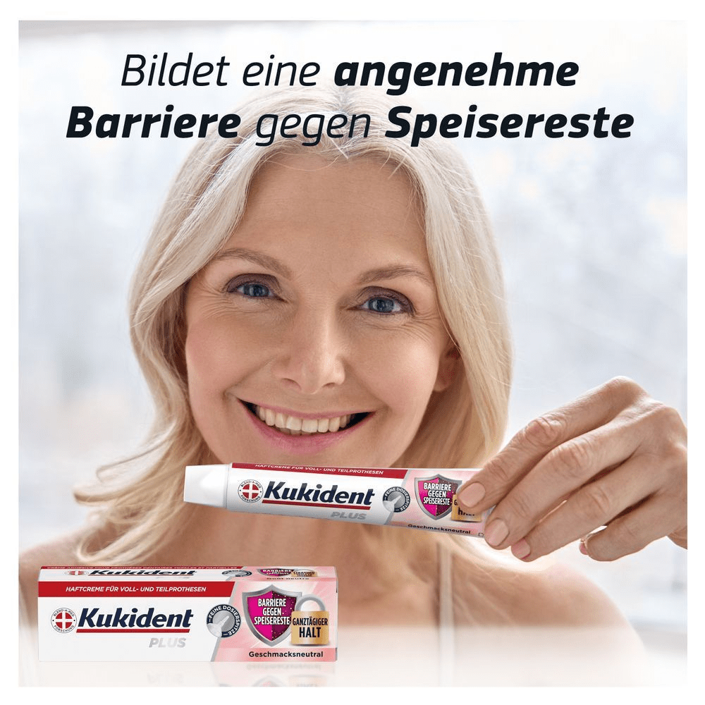 Bild: Kukident Plus Barriere Gegen Speisereste Haftcreme 