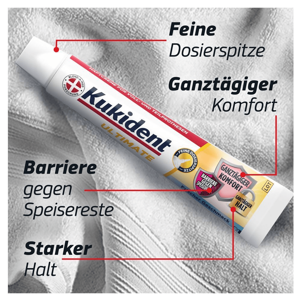 Bild: Kukident Ultimate Haftcreme Frischer Geschmack 