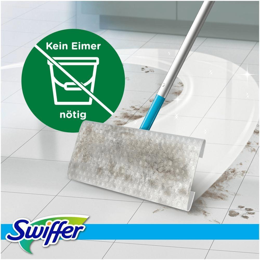 Die Tücher sind mit einer kraftvollen, ergiebigen Reinigungslotion vorbefeuchtet. Kein Eimer nötig