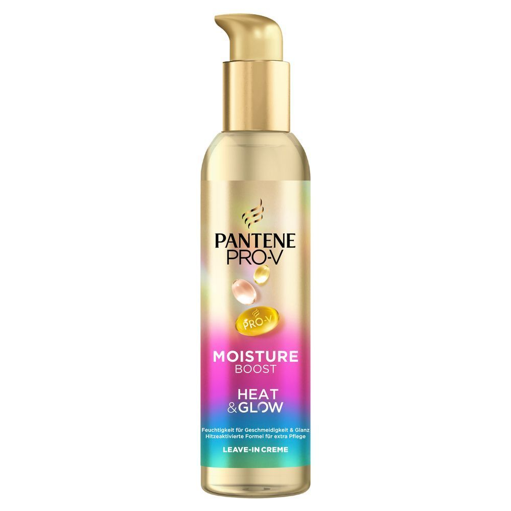 Bild: PANTENE PRO-V Moisture BOOST Heat & Glow Leave-In-Creme Schutz vor Hitze & Frizz 