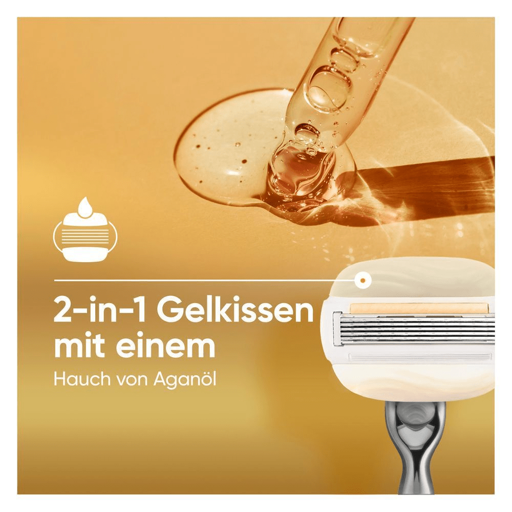 Diese Rasierklingen für Frauen 2-in-1 erhalten Gelkissen mit einem Hauch mit Arganöl