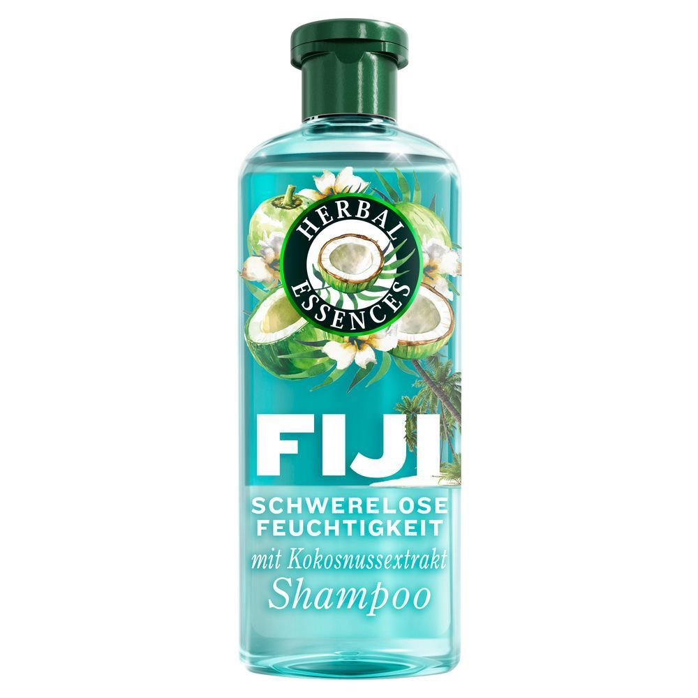 Herbal Essences FIJI Shampoo, schwerelose Feuchtigkeit mit Kokosnussextrakt.