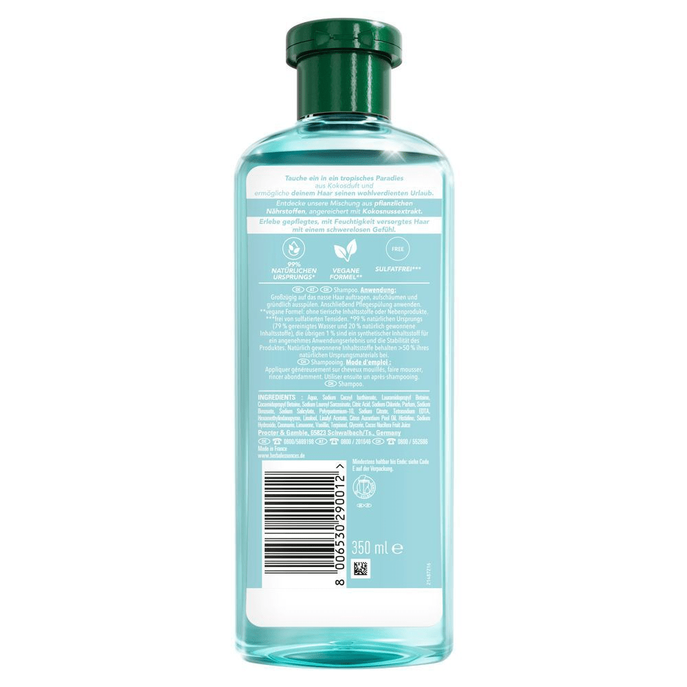 Herbal Essences Shampoo 350ml, sulfatfreie Formel.