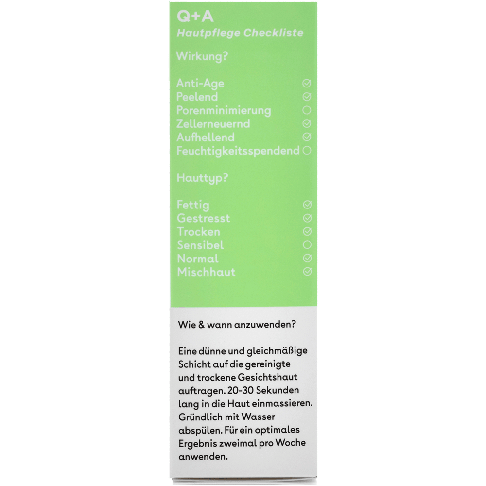 Bild: Q+A Peelinggel Apfel AHA 