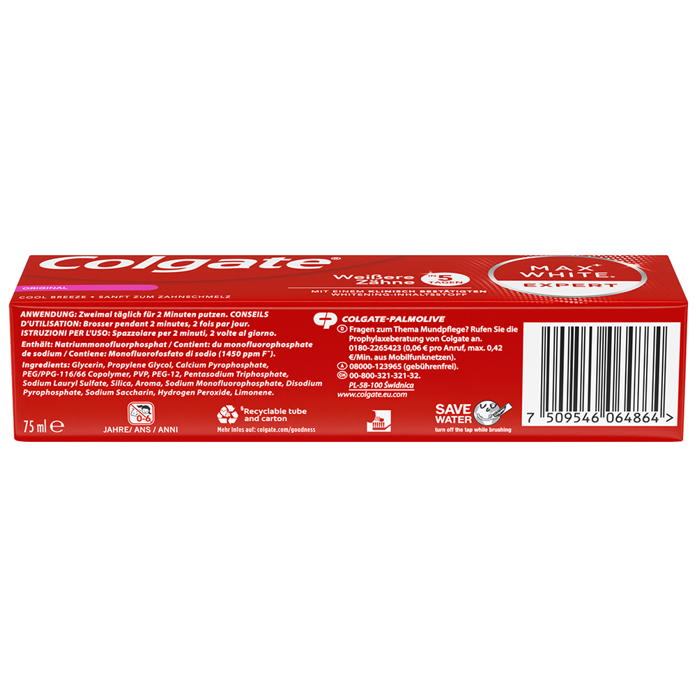 Bild: Colgate Max White Expert White Zahncreme