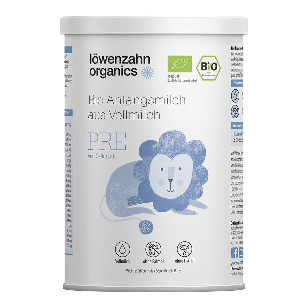 Bild: Löwenzahn organics Bio Anfangsmilch aus Vollmilch