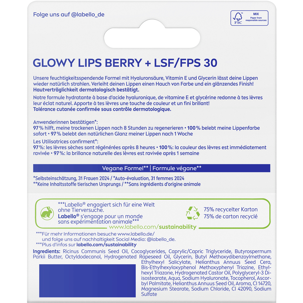 Bild: labello Glowy Lips Berry LSF 30 