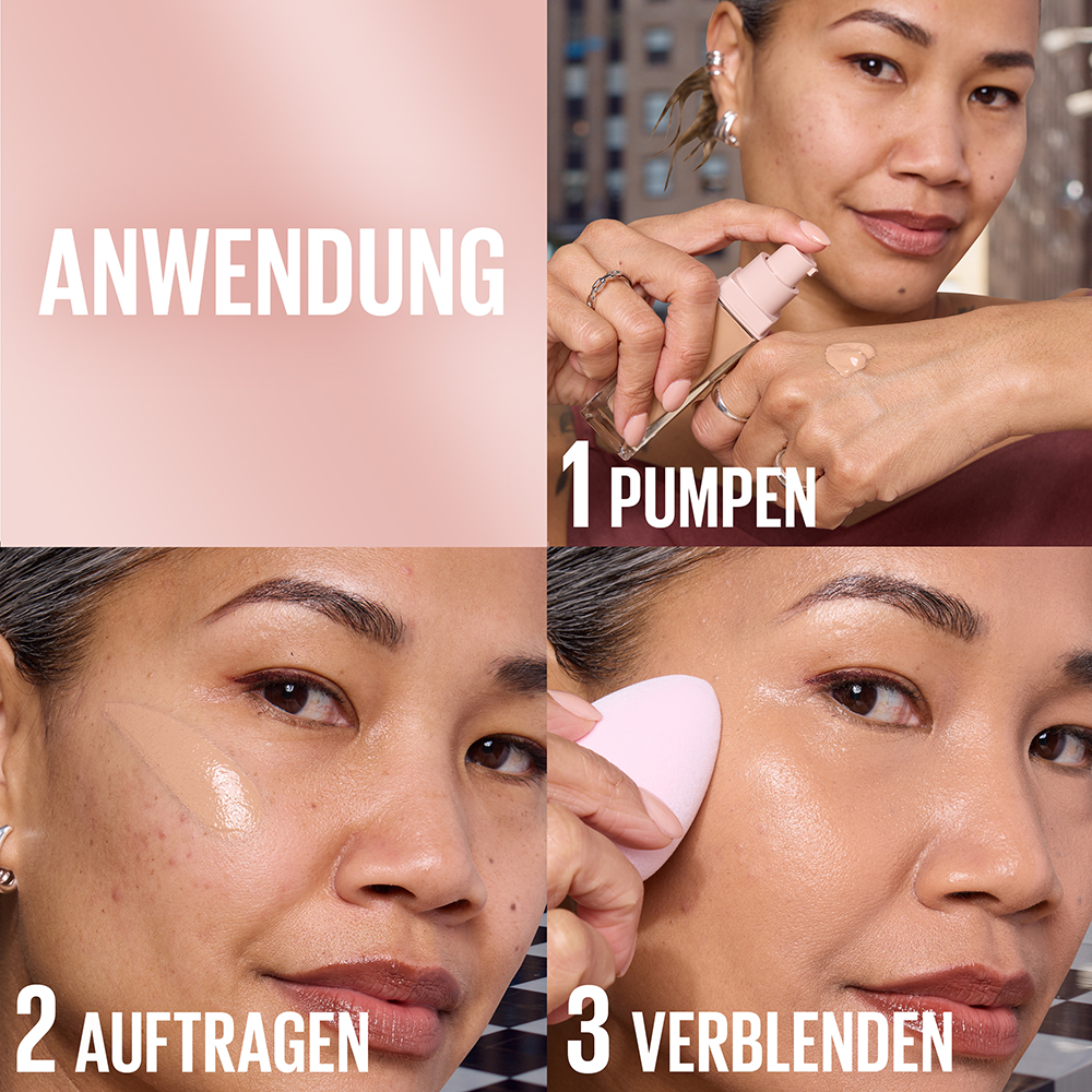 Bild: MAYBELLINE Face Lifter Plump & Glow Foundation 112