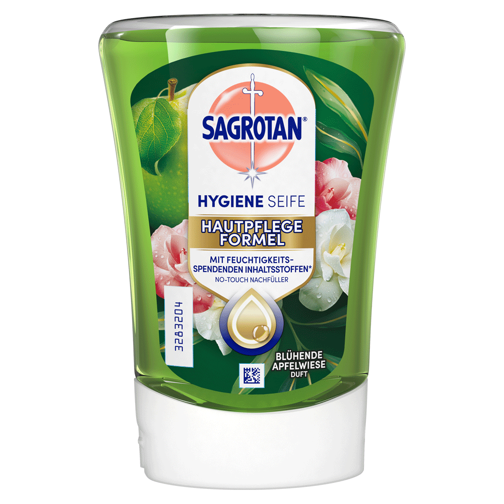 Bild: SAGROTAN Hygiene Seife Nachfüller Blühende Apfelwiese Duft 