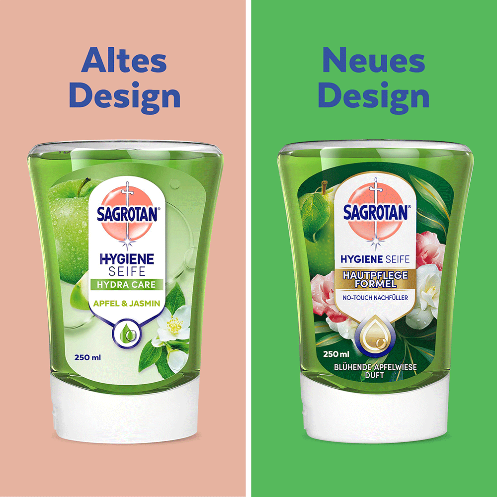 Bild: SAGROTAN Hygiene Seife Nachfüller Blühende Apfelwiese Duft 