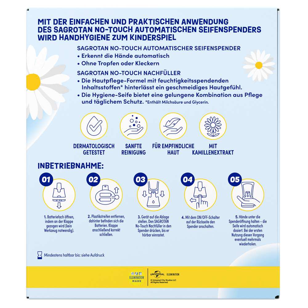 Bild: SAGROTAN Hygiene Seife Kids Starter Set Kamille Duft 