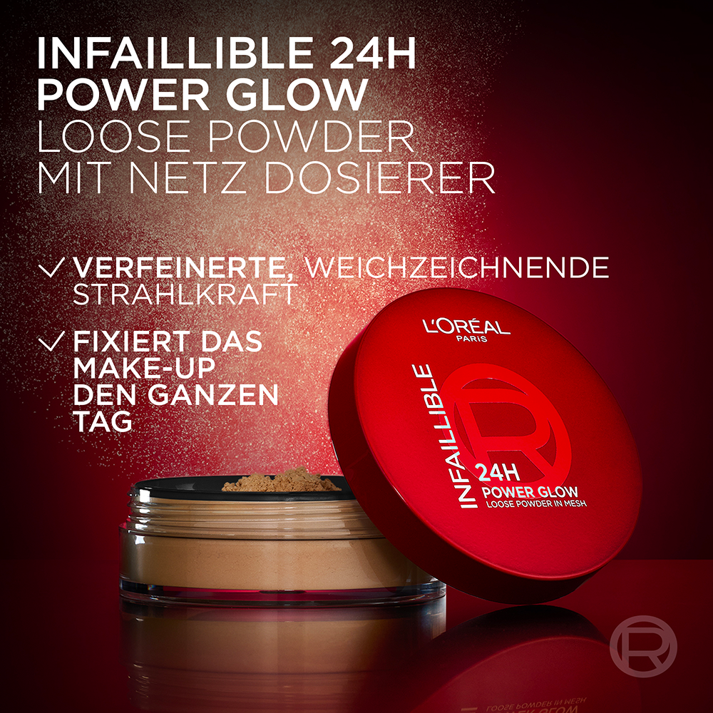 Bild: L'ORÉAL PARIS Infaillible 24H Power Glow Loose Powder in Mesh Universal