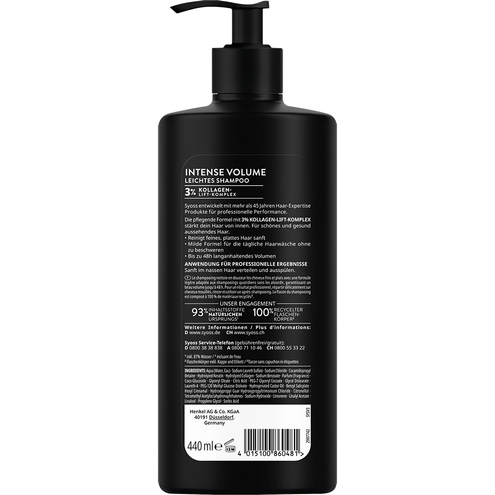 Bild: syoss Shampoo Intense Volume 