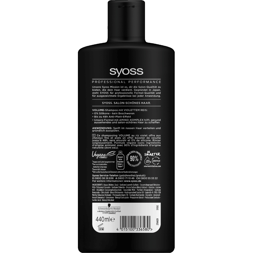 Bild: syoss Shampoo Intense Volume 