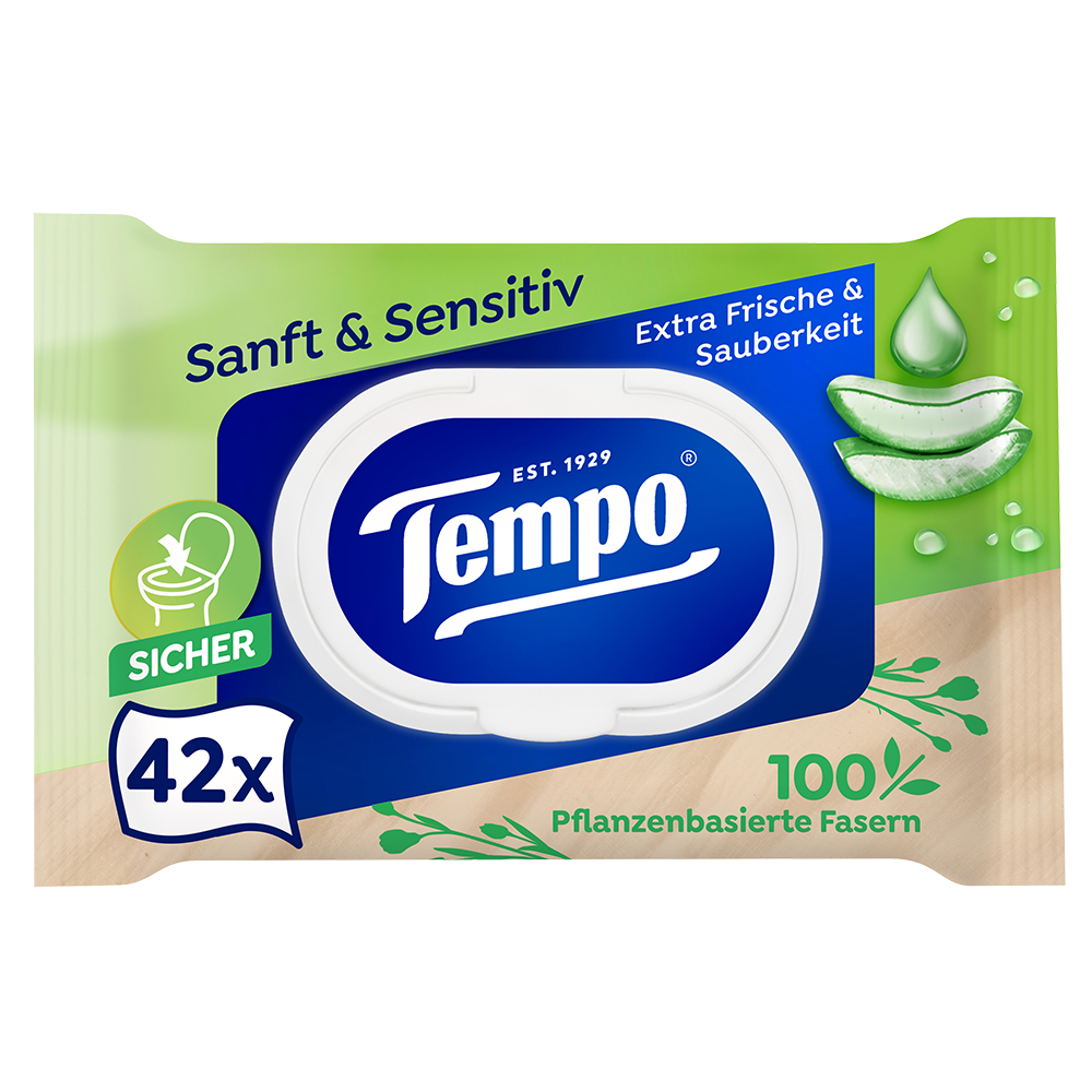 Bild: Tempo Feuchtes Toilettenpapier sanft & sensitiv 