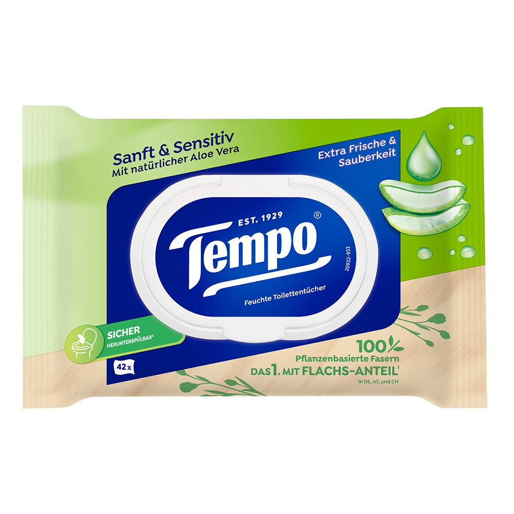 Bild: Tempo Feuchtes Toilettenpapier sanft & sensitiv 