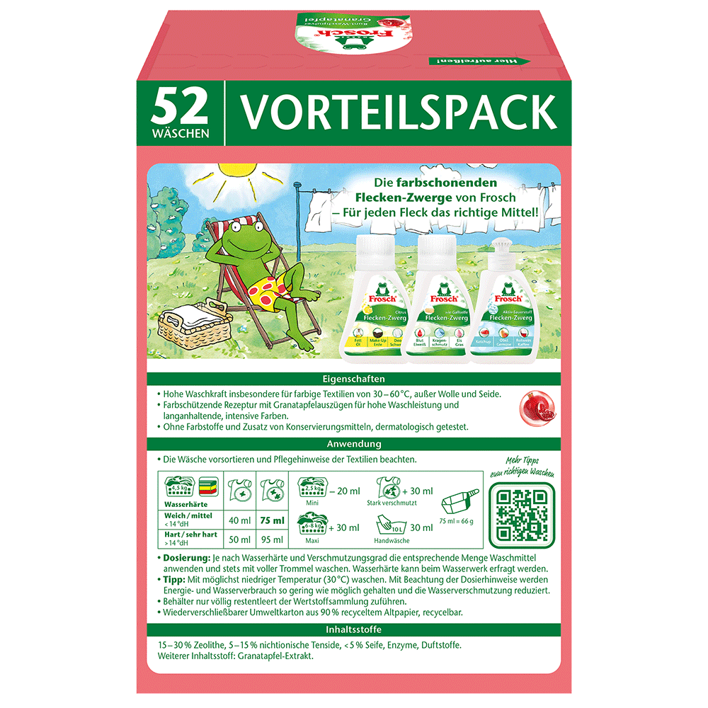 Bild: Frosch Bunt Waschpulver Granatapfel 