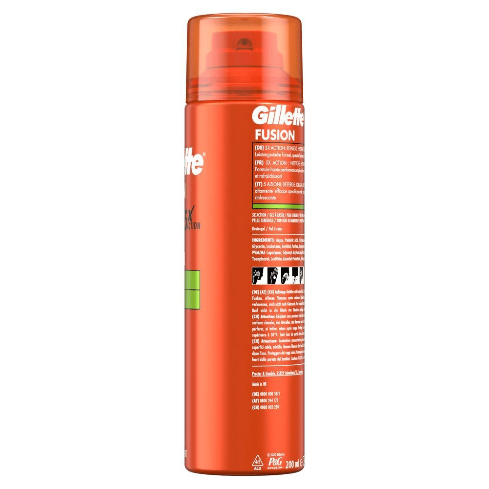 Bild: Gillette Fusion Rasiergel für empfindliche Haut 