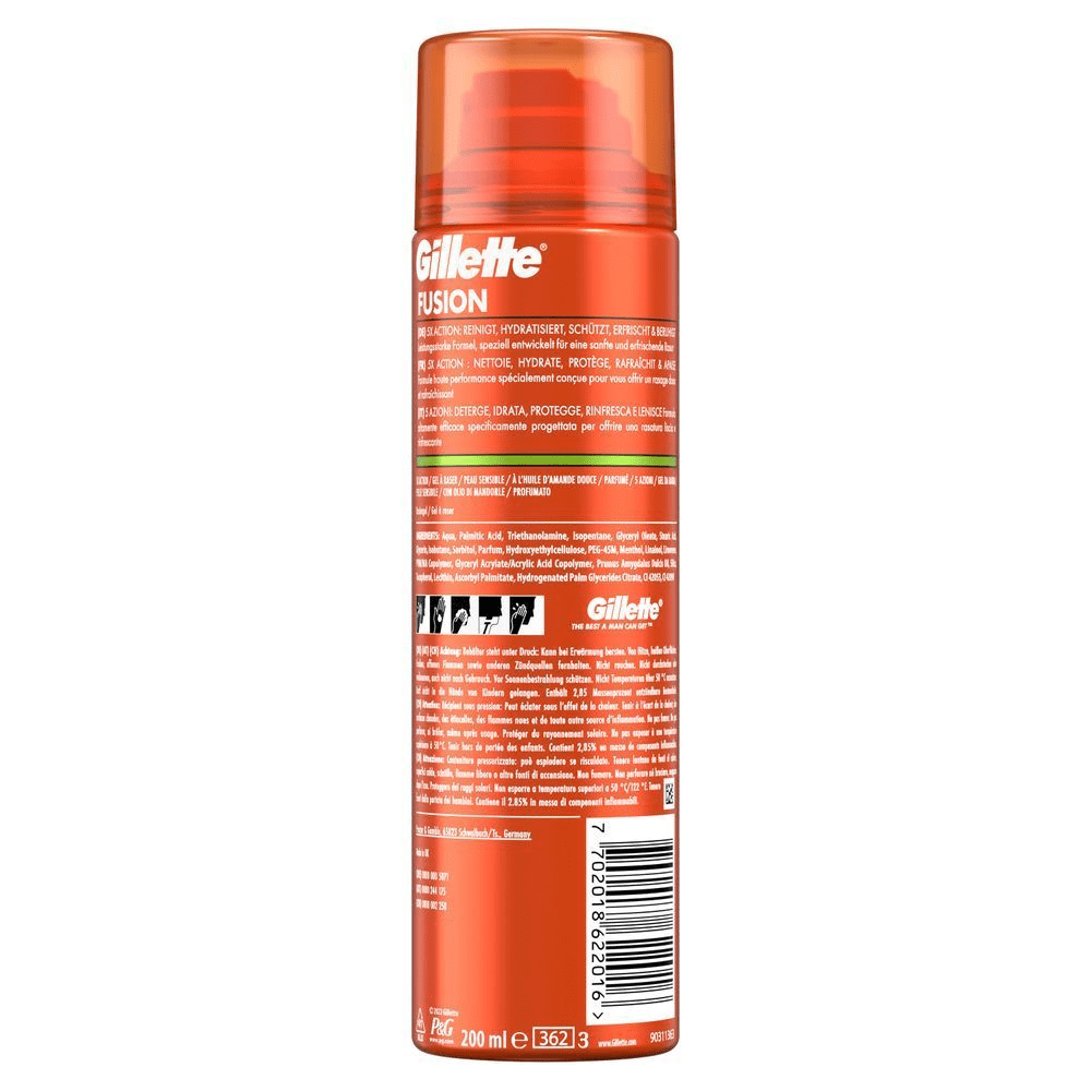 Bild: Gillette Fusion Rasiergel für empfindliche Haut 