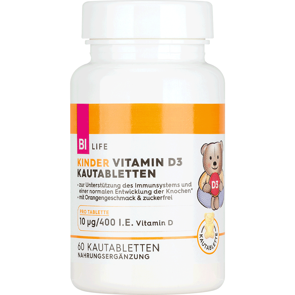 Bild: BI LIFE Kinder Vitamin D3 Kautabletten