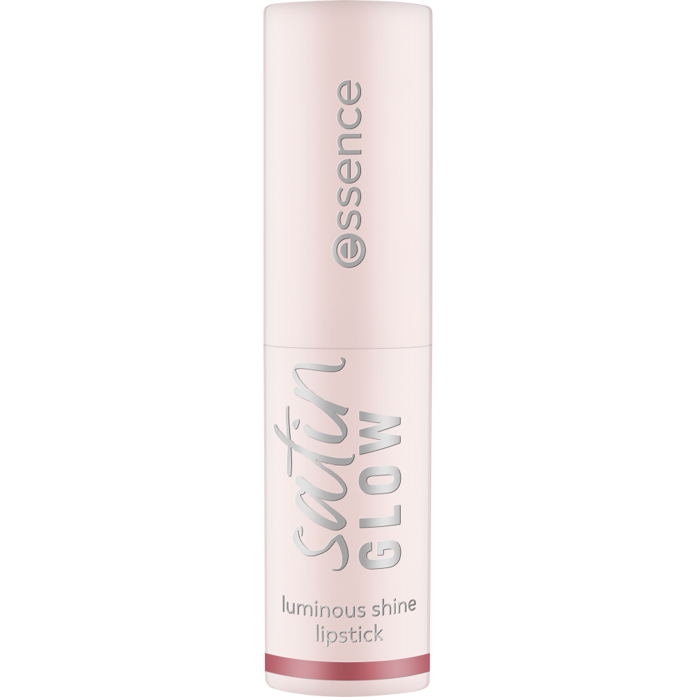 Bild: essence satin GLOW luminous shine lipstick Rose And Shine 03