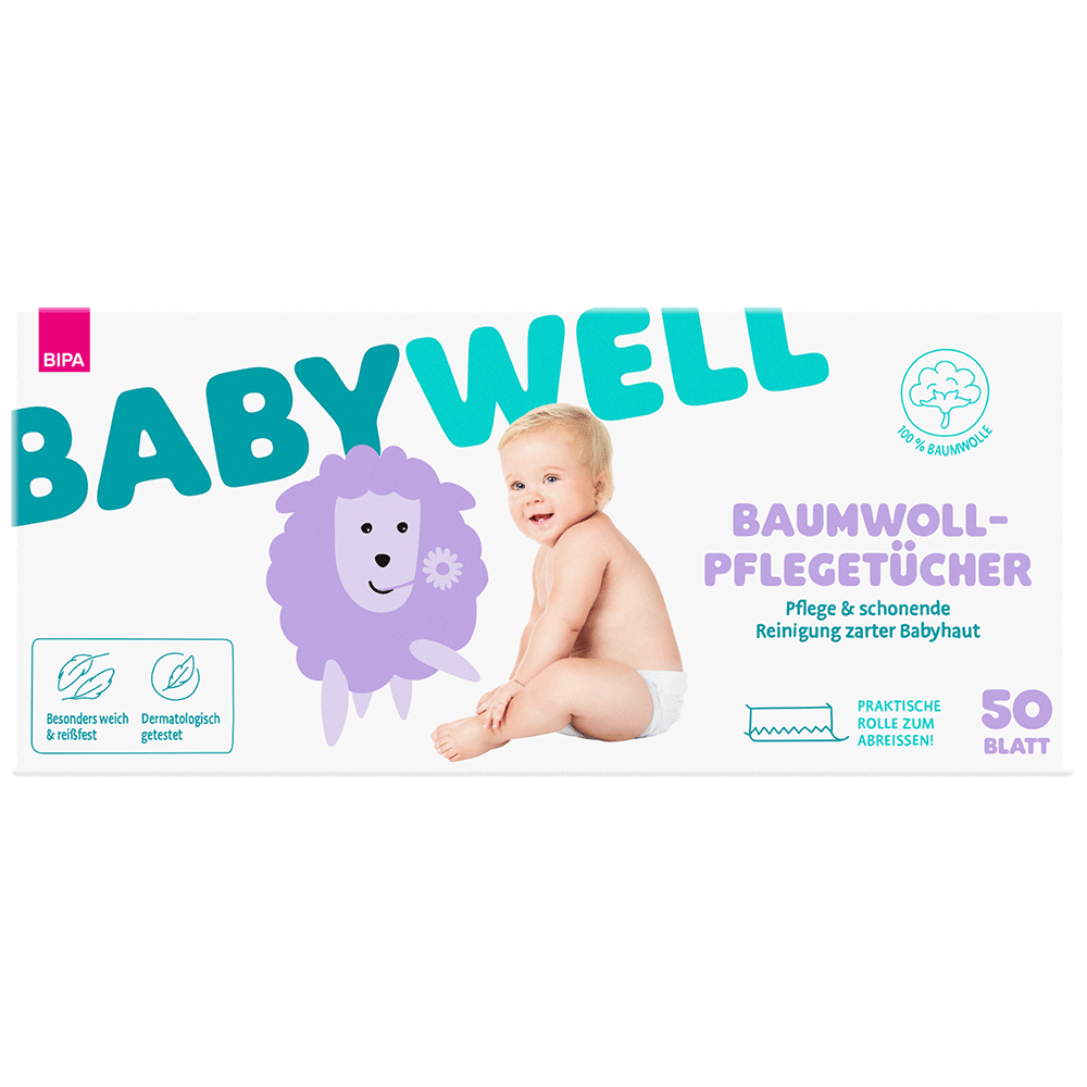 Bild: BABYWELL Baumwoll Pflegetücher Box