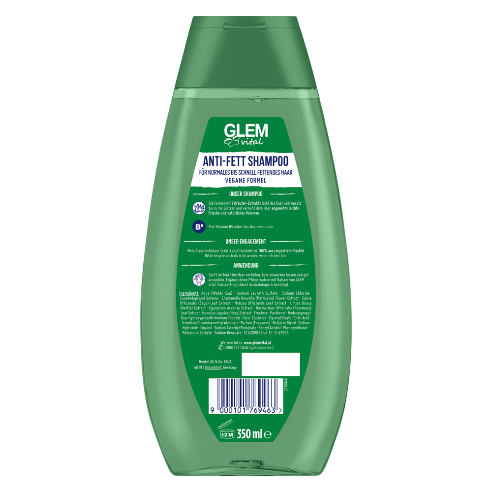 Bild: GlemVital Shampoo Anti Fett 7 Kräuter 