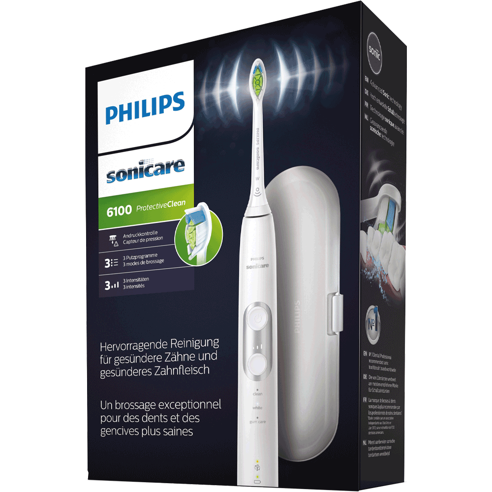 Bild: PHILIPS SONICARE Elektrische Zahnbürste 6100 Protective Clean