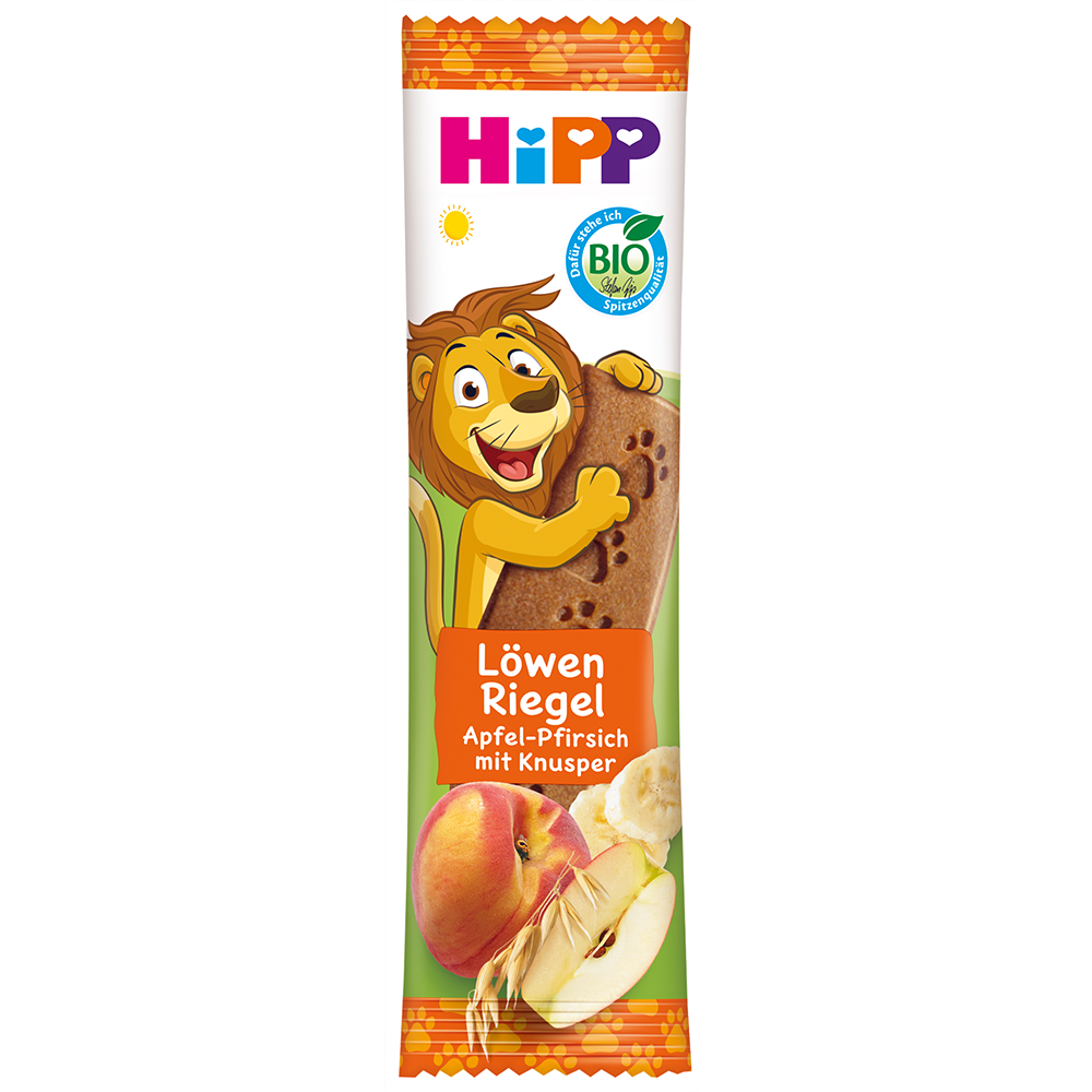 Bild: HiPP Löwen Riegel Apfel Pfirsich 