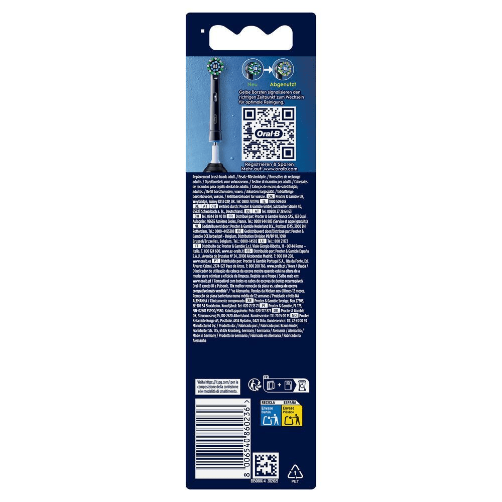 Bild: Oral-B Pro CrossAction Aufsteckbürsten, Schwarz 