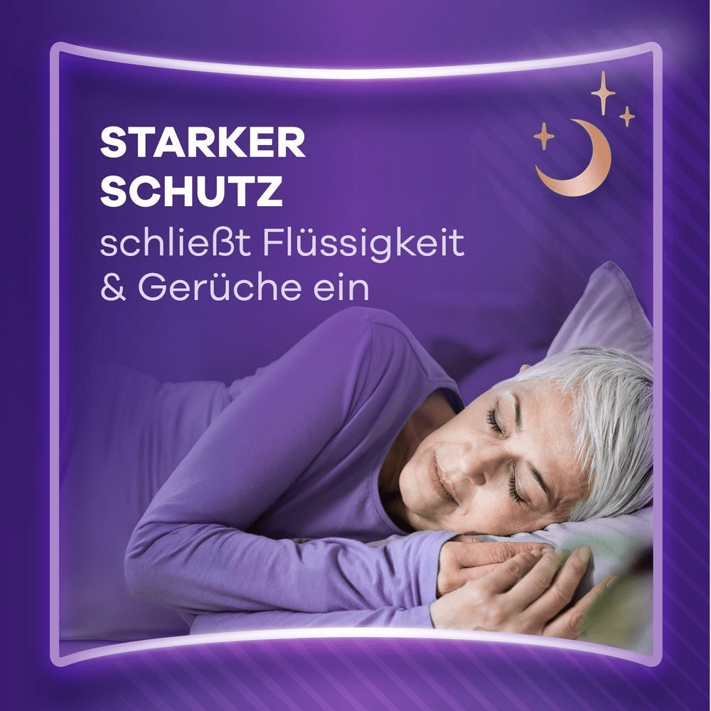 Always Discreet Maxi Nacht bietet starken Schutz und verhindert das Auslaufen von Flüssigkeit.