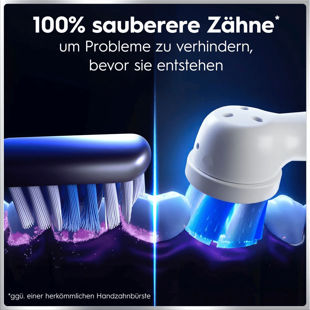 Vergleich zwischen herkömmlicher und elektrischer Zahnbürste für 100% sauberere Zähne