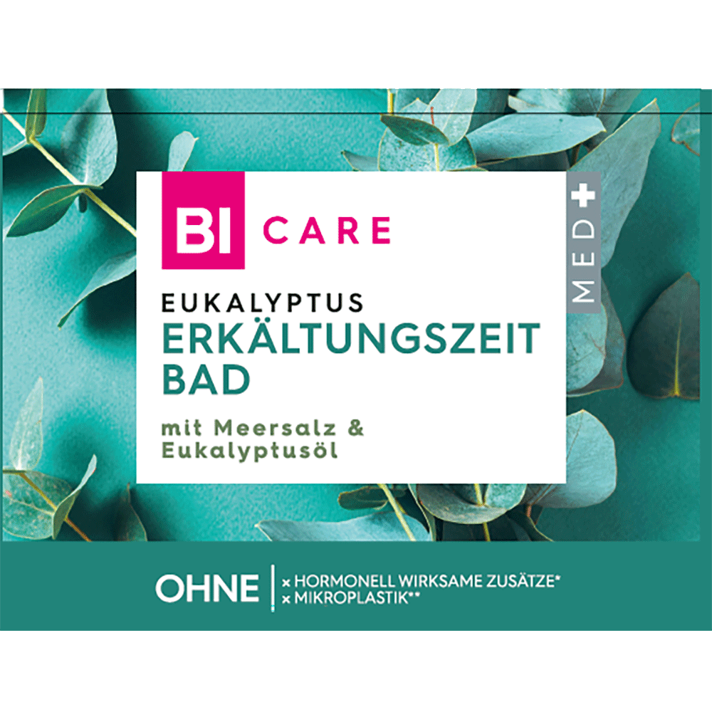 Bild: BI CARE MED Erkältungsbad mit Meersalz & Eukalyptusöl 