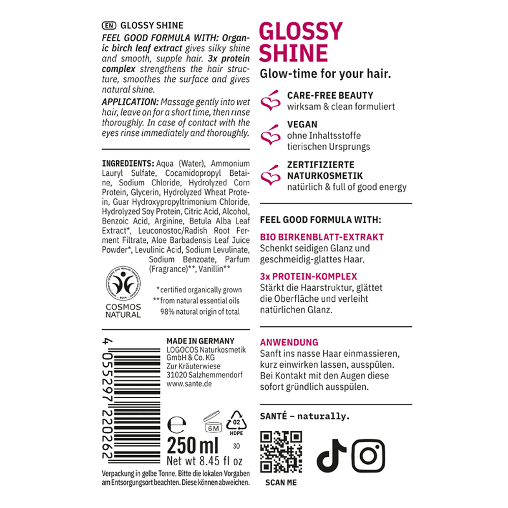 Bild: SANTE Shampoo Glossy Shine 